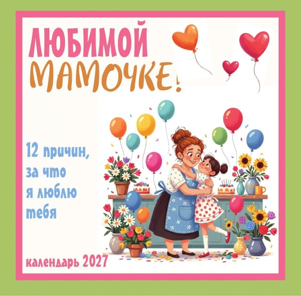 Обложка книги «Любимой мамочке! 12 причин, за что я люблю тебя. Календарь настенный на 2027 год (300х300 мм)» — None, ISBN 9785042472060