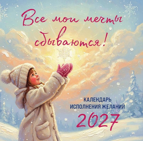 Дополнительное изображение книги «Все мои мечты сбываются. Календарь исполнения желаний настенный на 2027 год (300х300 мм)»