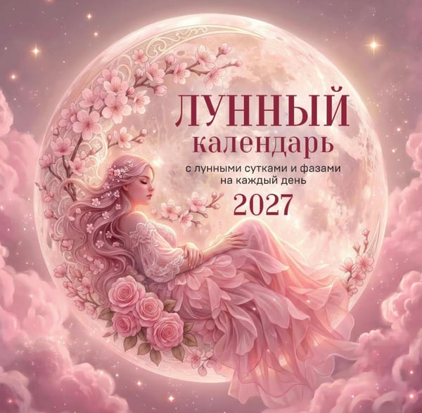 Обложка книги «Лунный календарь на 2027 год. Календарь настенный на 2027 год (300х300)» — None, ISBN 9785042397967