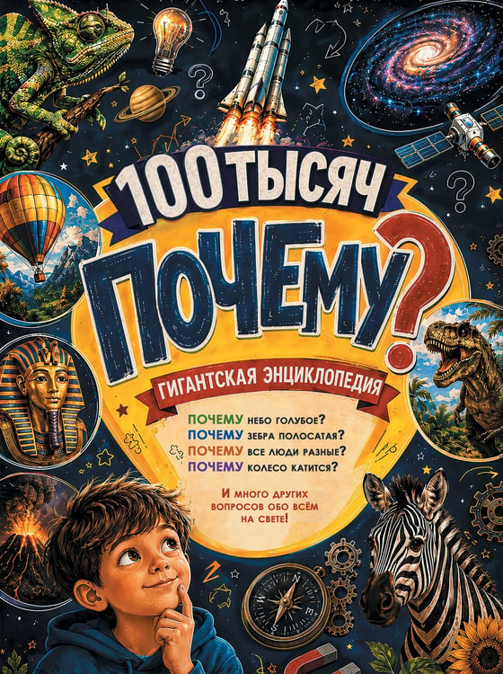 Обложка книги «Гигантская энциклопедия 100 тысяч почему», ISBN 9785171929343