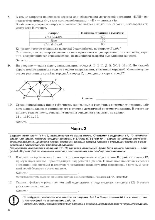 Дополнительное изображение книги «ОГЭ 2027. Информатика. 25 вариантов. Типовые варианты экзаменационных заданий»