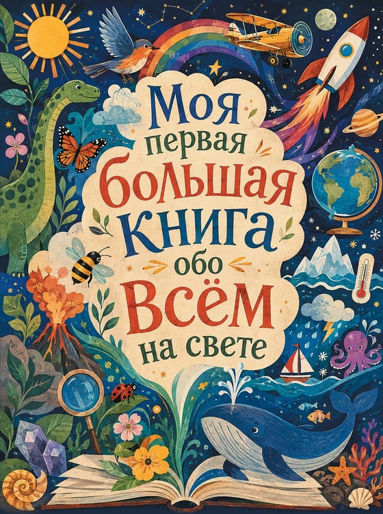 Обложка книги «Моя первая большая книга обо всем на свете», ISBN 9785171929527