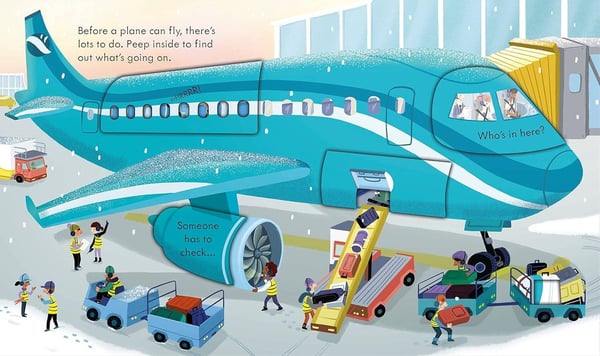 Дополнительное изображение книги «Peep inside how a plane works Загляните внутрь. Как работает самолет  /Книги на английском языке»