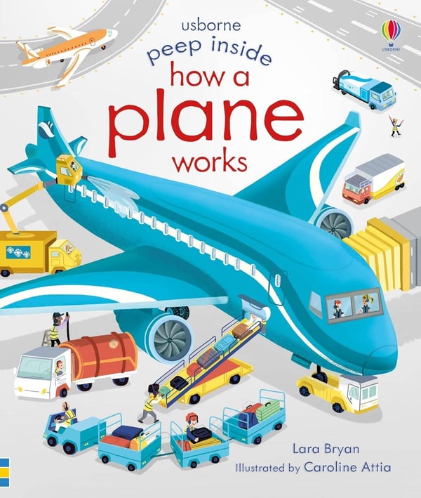Обложка книги «Peep inside how a plane works Загляните внутрь. Как работает самолет  /Книги на английском языке», ISBN 9781474953023