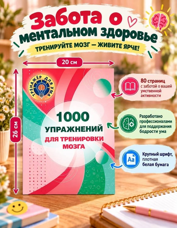 Дополнительное изображение книги «1000 упражнений для тренировки мозга»