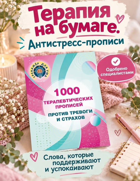 Дополнительное изображение книги «1000 терапевтических прописей против тревоги и страхов»