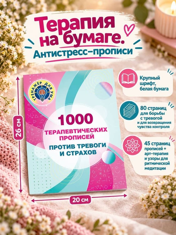 Дополнительное изображение книги «1000 терапевтических прописей против тревоги и страхов»