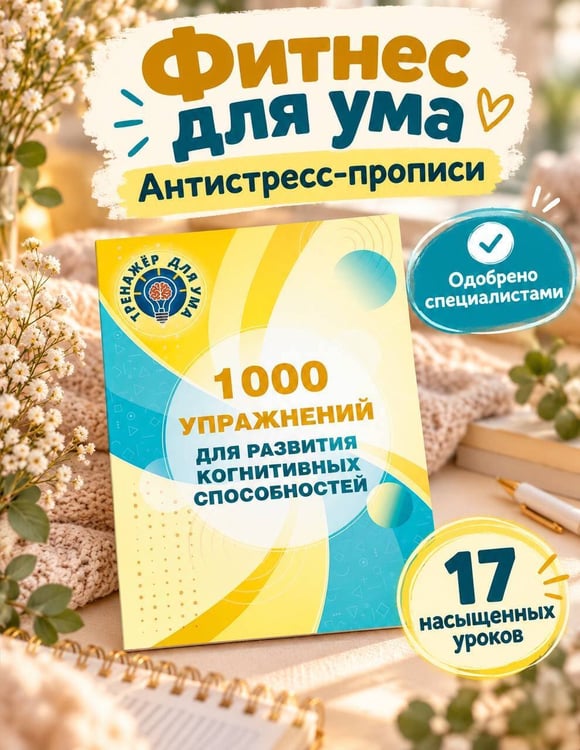 Дополнительное изображение книги «1000 упражнений для развития когнитинвных способностей»