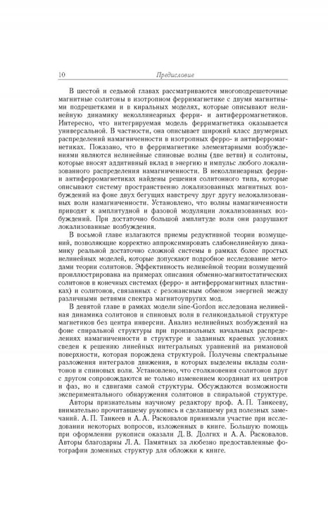 Дополнительное изображение книги «Квазиодномерные магнитные солитоны»