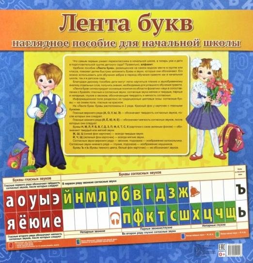 Обложка книги «Лента букв. Наглядное пособие для начальной школы» — Цветкова Т. В., ISBN 9785994912508