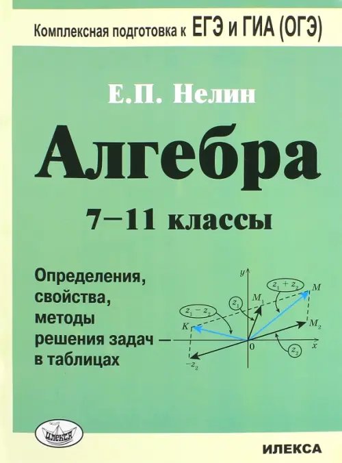 Обложка книги «Алгебра. 7-11 классы. Определения, свойства, методики решения задач - в таблицах» — Нелин Евгений Петрович, ISBN 9785892373272